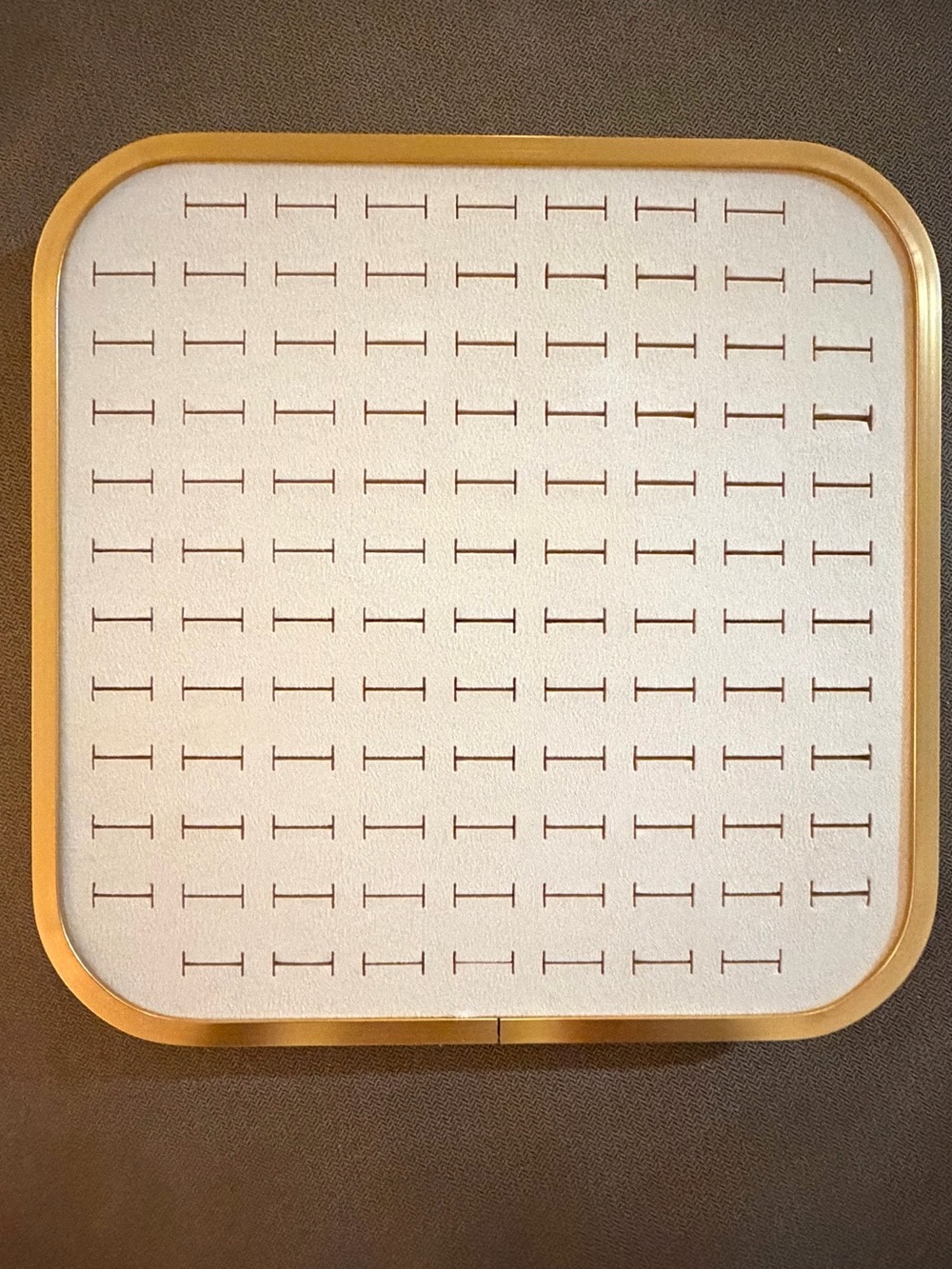 Gold & White Jewelry Ring Display Tray - Home Storage & Organization